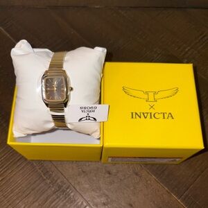 Invicta Gold Watch with Black Face